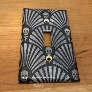 Black Grey Gothic Skull Decor Toggle Light Switch Cover